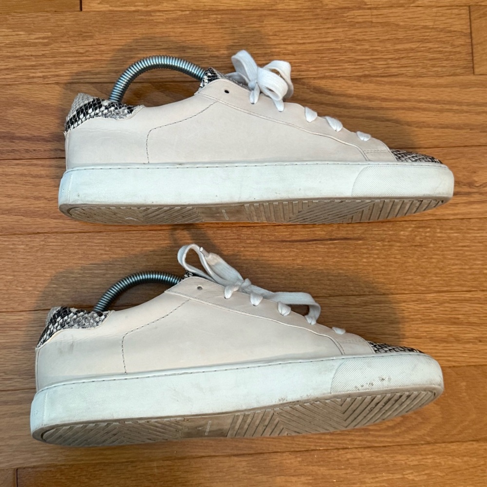 Veronica Beard Bibi Leather Python Print Sneakers - image 4